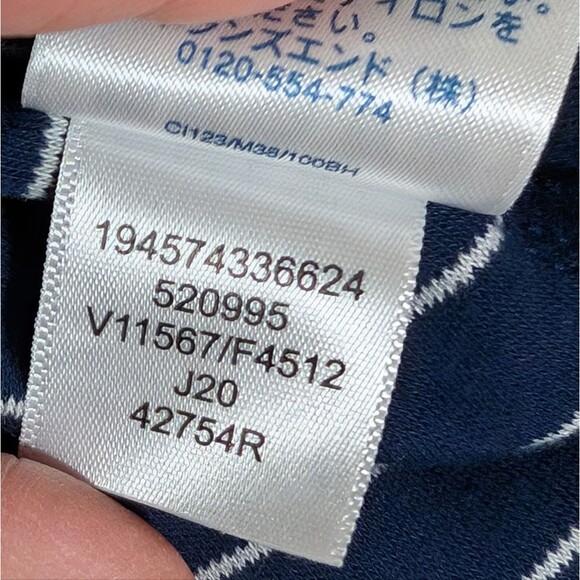 Land's End supima cotton striped turtleneck long-line tunic soft cozy Peru XL/18 - Picture 8 of 9